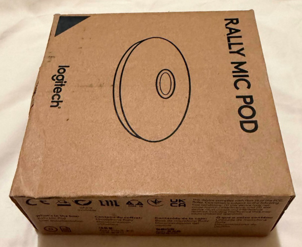 LOGITECH 989-000430 Rally Mic Pod (Graphite) w/ Mount 952-000002 Combo