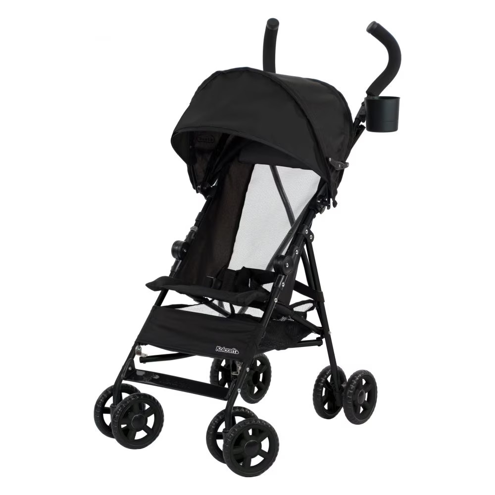 Kolcraft Cloud Umbrella Unisex 9.5 lb. Stroller, Black for Child/Toddler