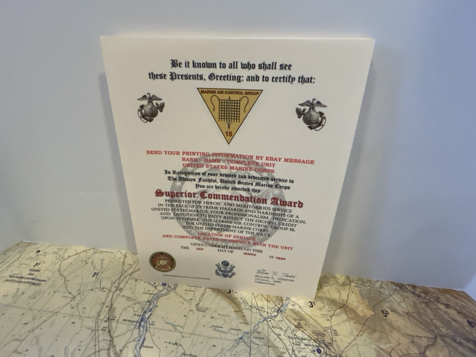 U.S.M.C. / MARINE AIR CONTROL GROUP 18 - SUPERIOR COMMENDATION AWARD