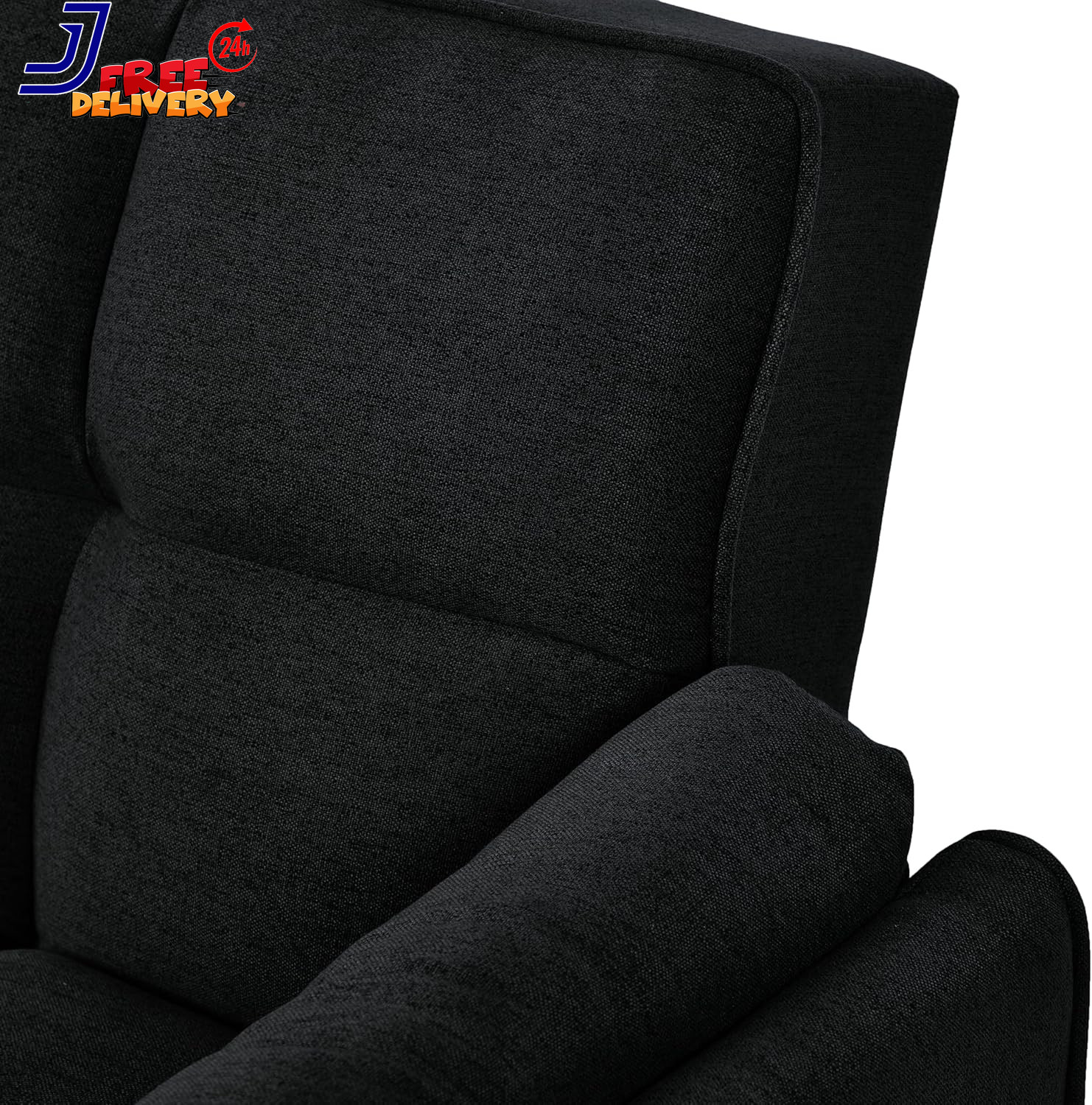 75-Inch Linen Tufted Upholstered Futon Sofabed for Bedroom Living Room Sofa