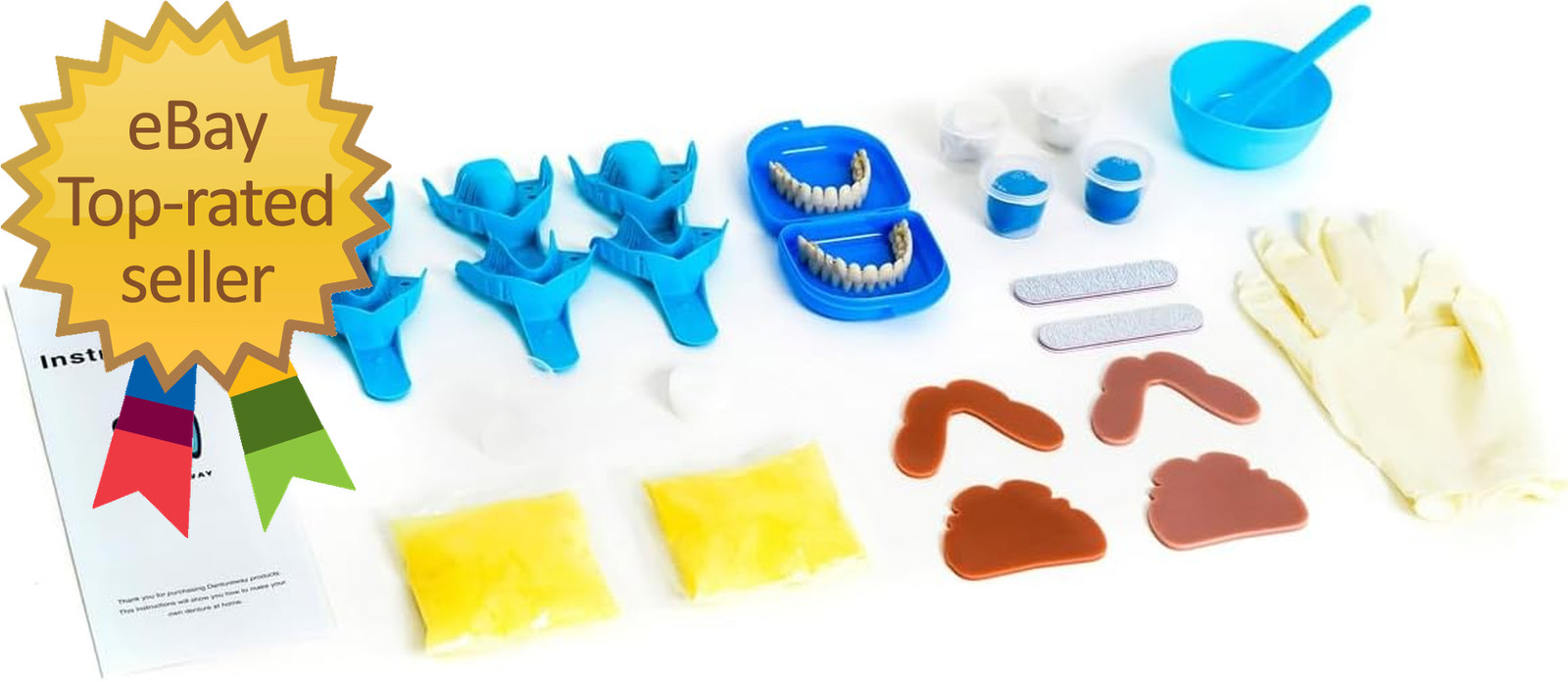 DIY Kit with Impression N Do It Yourself Partial Denture Solution Small