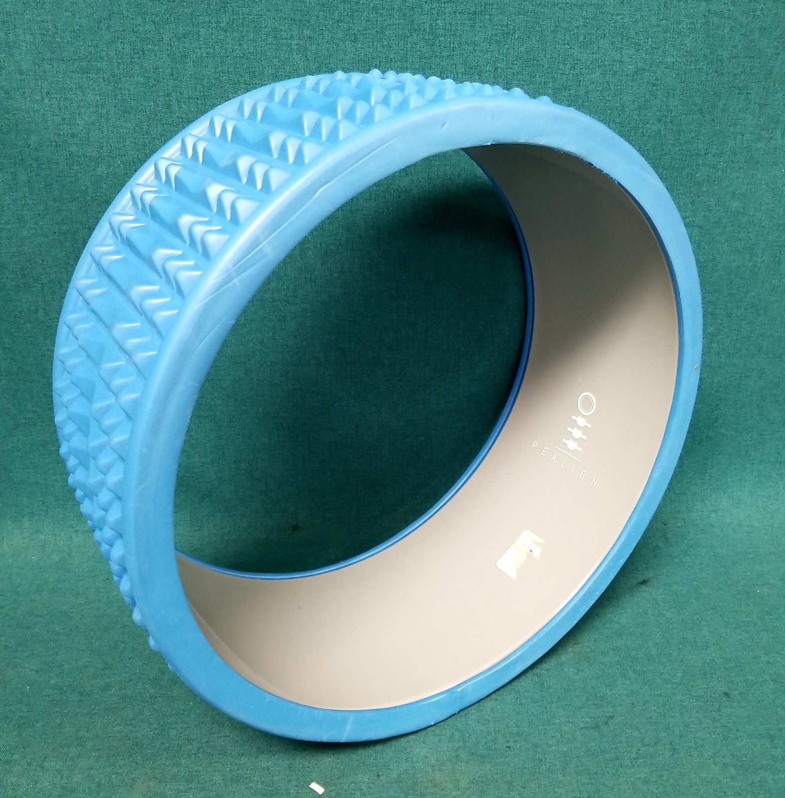 Realign Back Wheel Back Pain Relief Foam Roller Blue Gray 13"