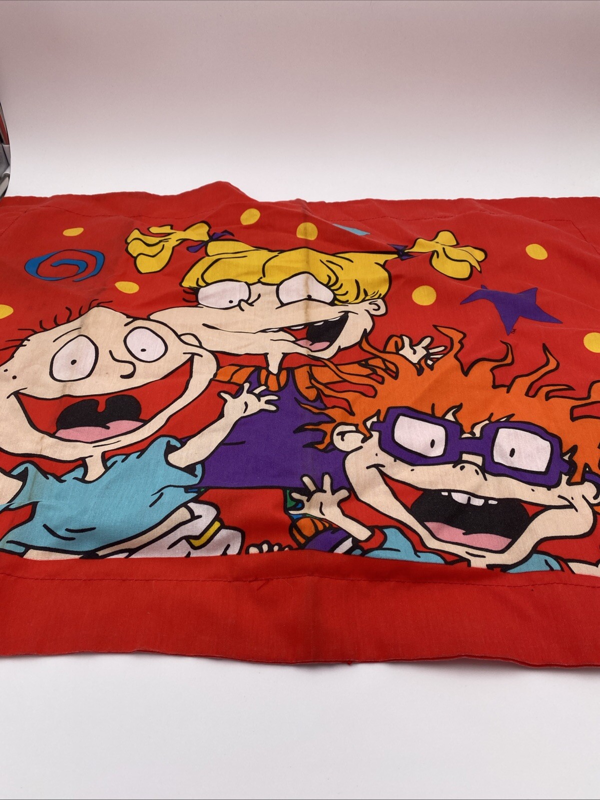 Vintage Spring 1997 Rugrats Pillow Case Sham Tommy Chucky Angelica 31" X 24" USA
