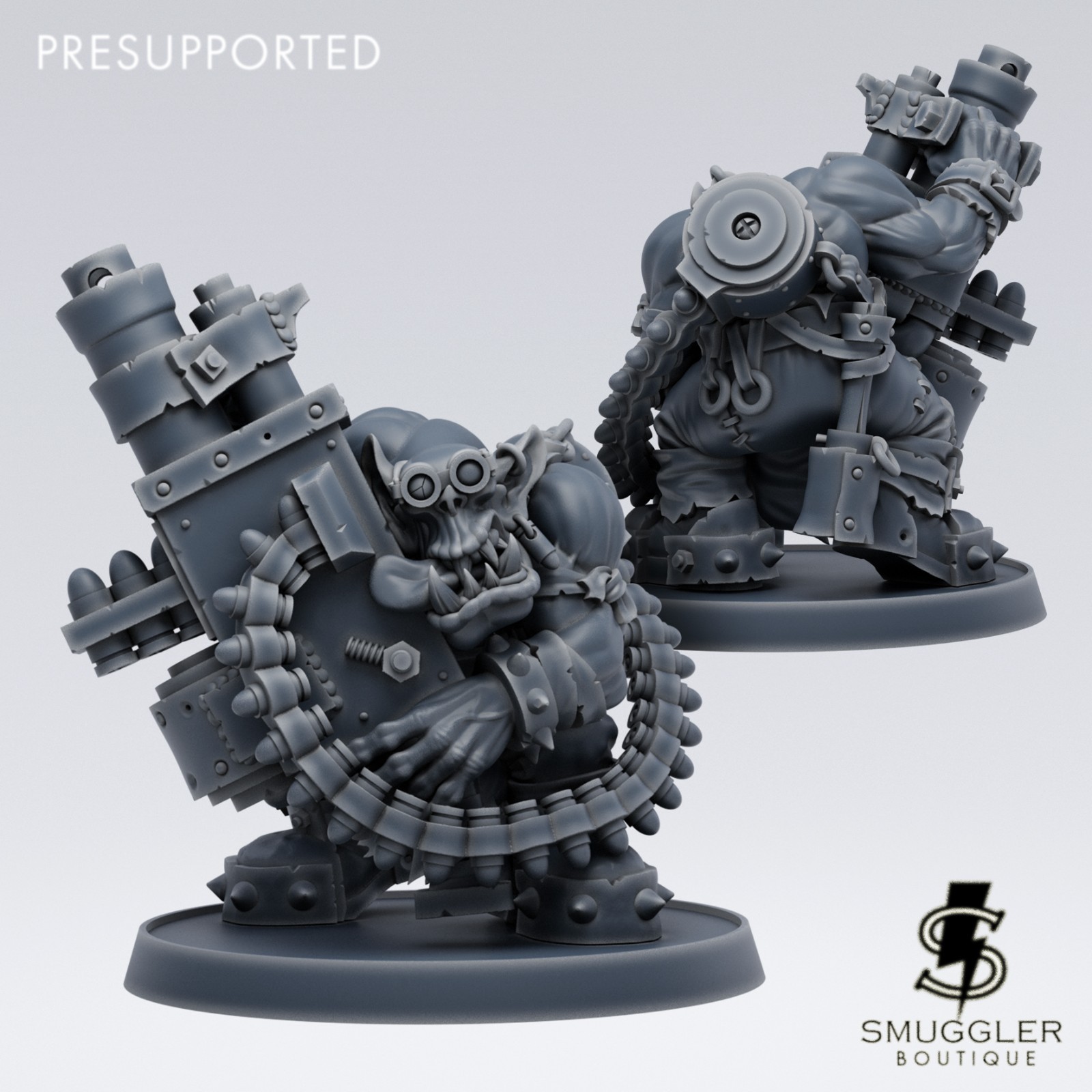 Ork Skuzgad Da Big Shoota - Space Orc Proxy 3D Tabletop Miniature