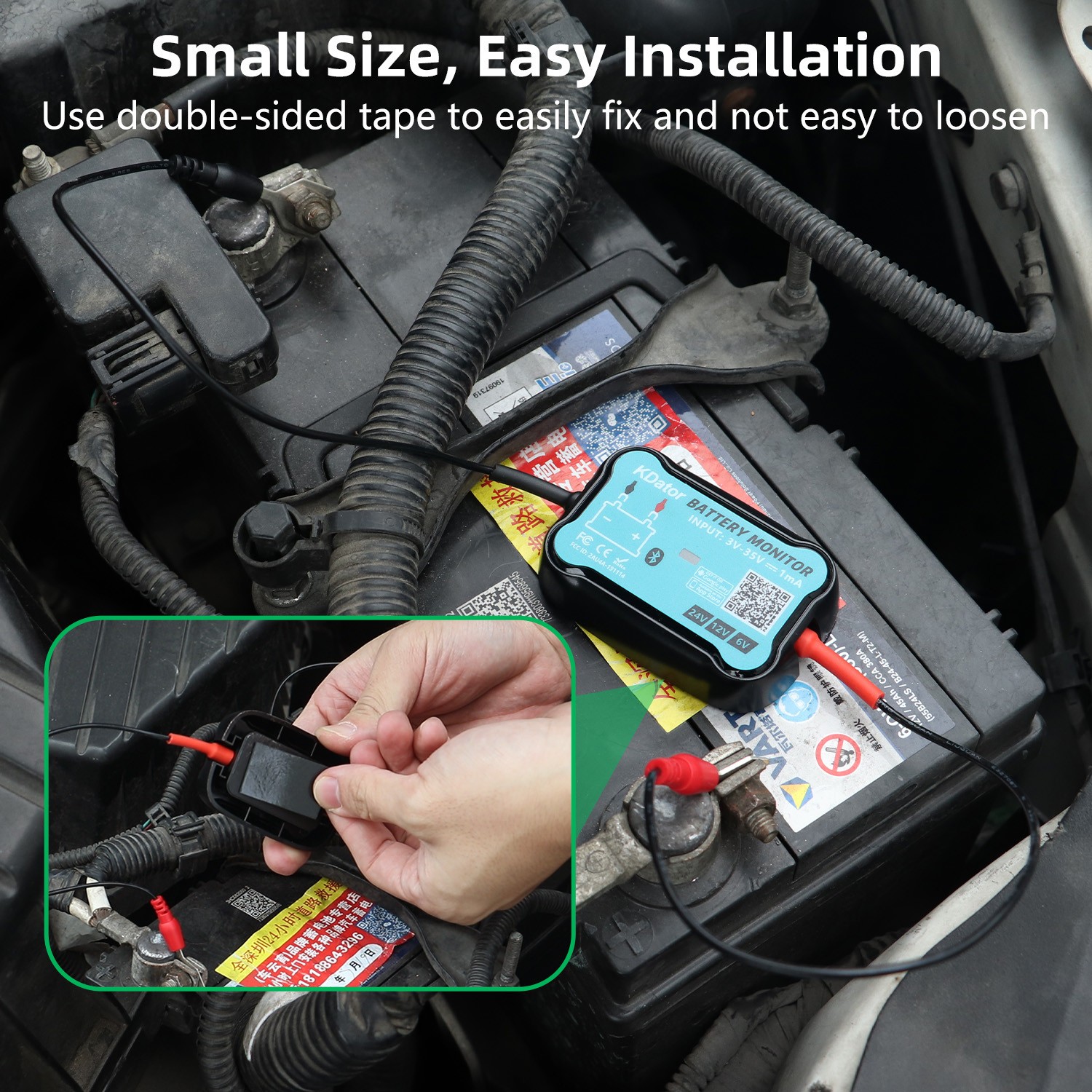6V 12V 24V Bluetooth Battery Monitor BM7 Work for All Lead-Acid &Lithium Battery