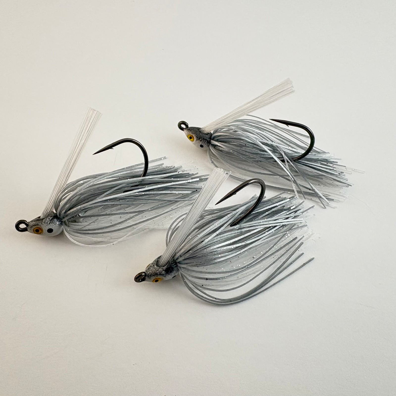 3-Pack Hand-Tied 1/4-oz. Straight-Up Shad Swim Jigs