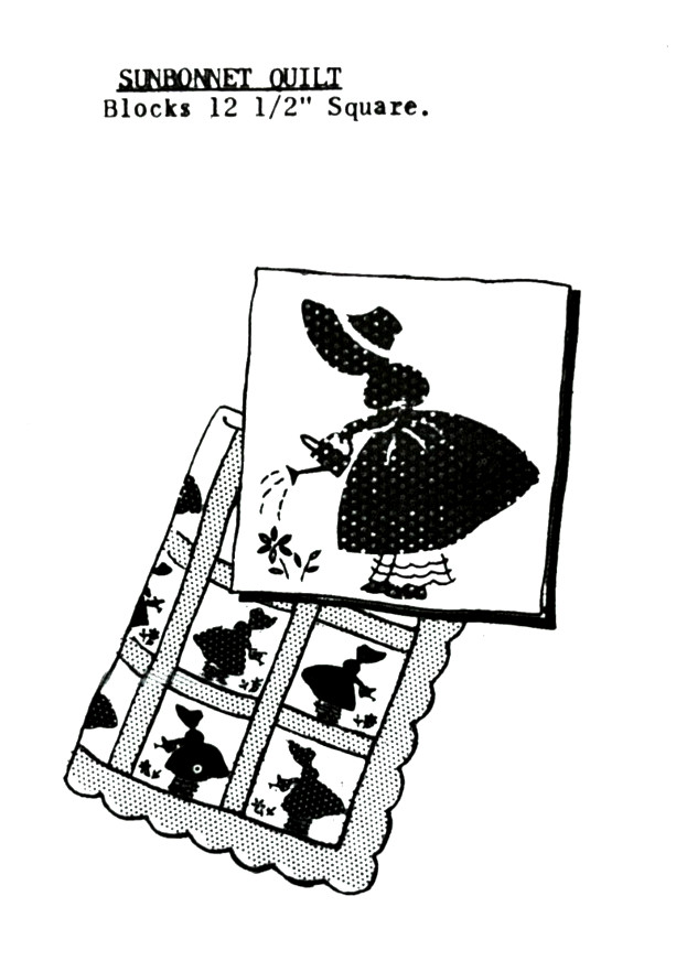 Sunbonnet Sue Watering Her Garden Pattern 126 (Reprint)