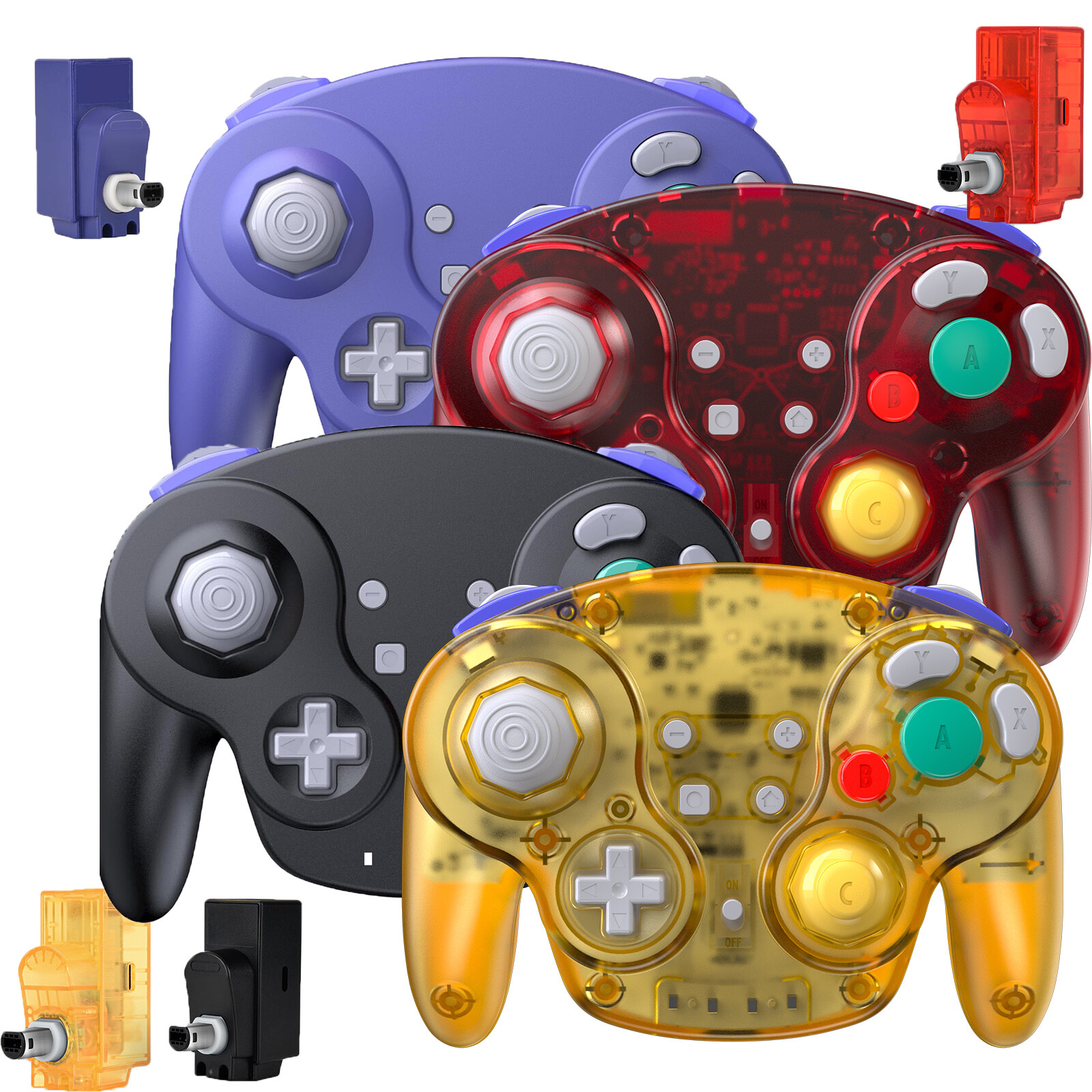 2.4G Wireless Gamecube Controller with Adapter for Nintendo Gamecube NCG Console