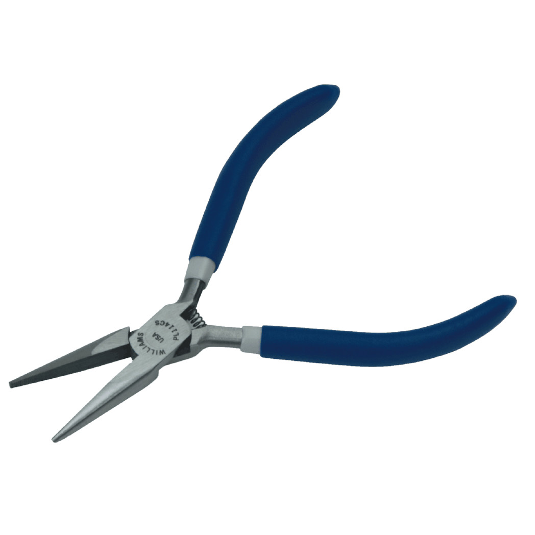 4-1/2" Needle Nose Pliers, Short Nose, Double-Dipped Handles, Williams PL-114CS