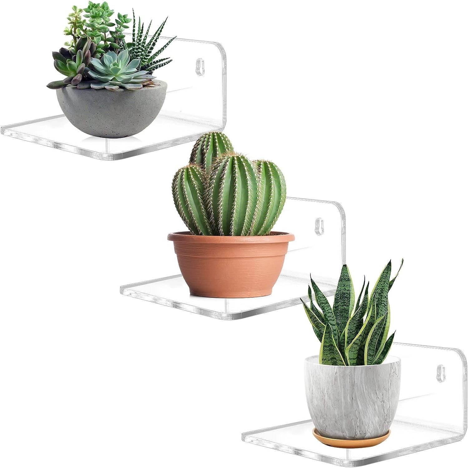 Acrylic Small Shelf,Mini Floating Wall Shelf,Wall Mounted Storage S...