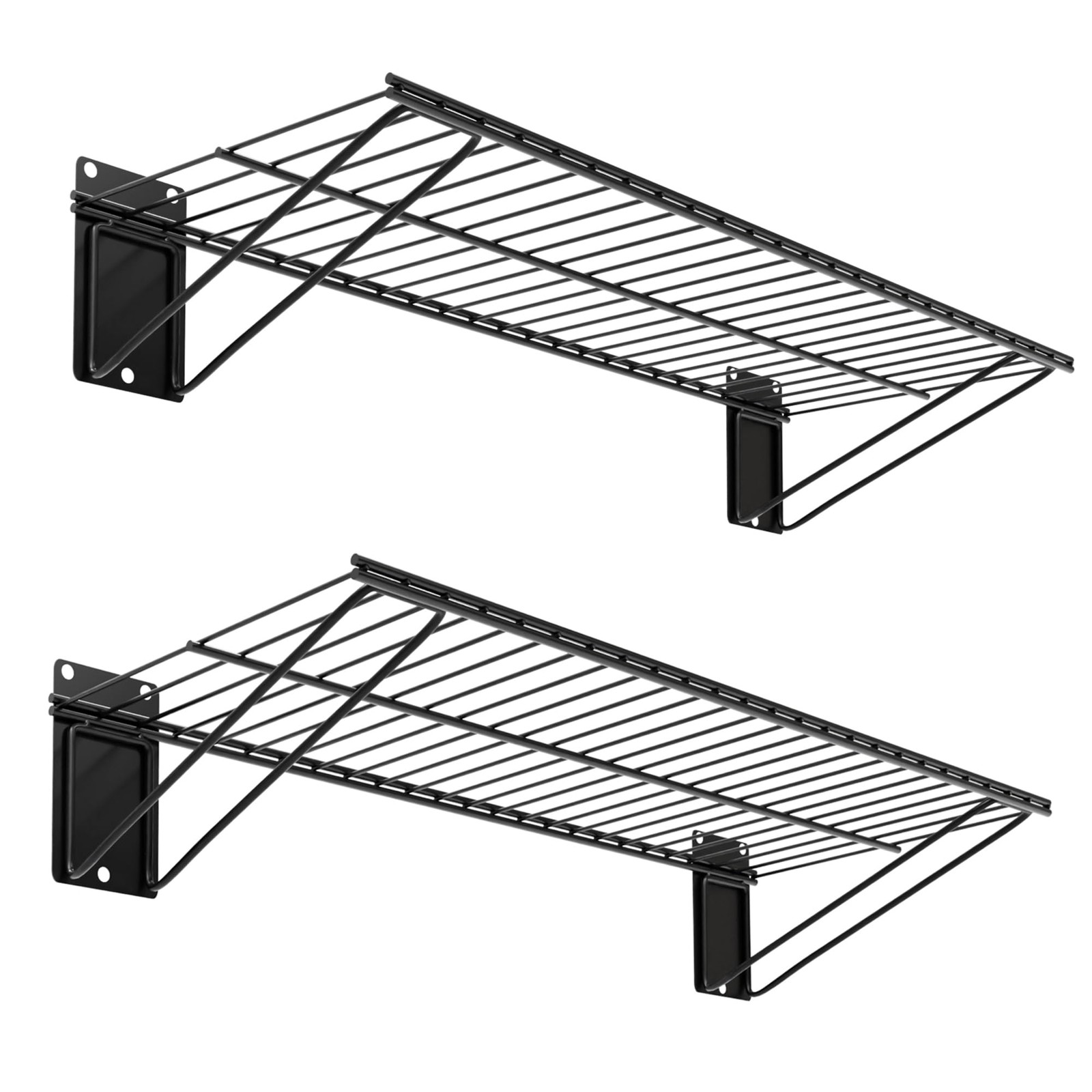 Wall Shelf 24'' x 11'' Garage Wall Mounted Storage Shelves, Heavy Duty Metal ...