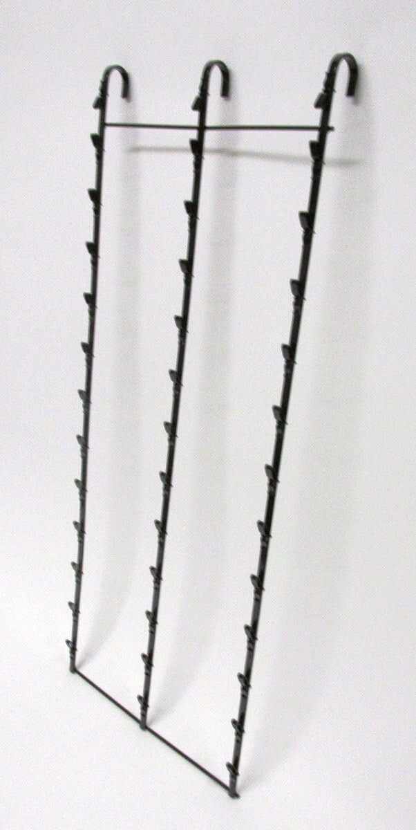 3 Strips 39 Clip Potato Chip, Candy & Snack Black Hanging Display Rack