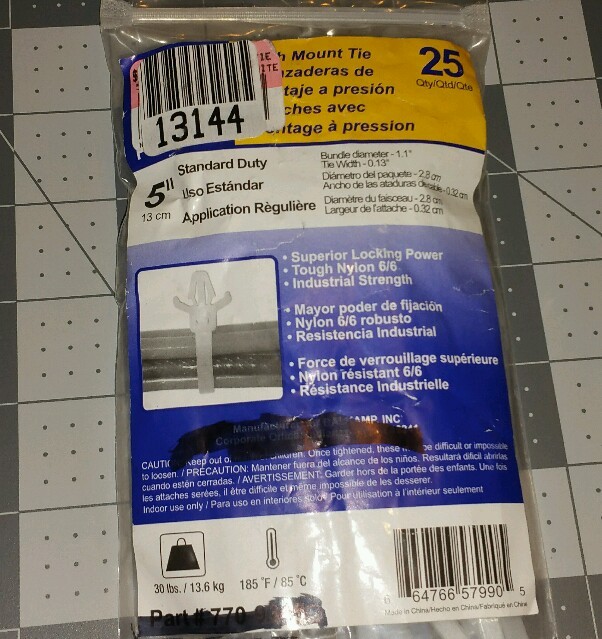 NAPA 5" Nylon Wing Push Mount Cable Zip Ties 30 Lbs 25 Ct 770-9345