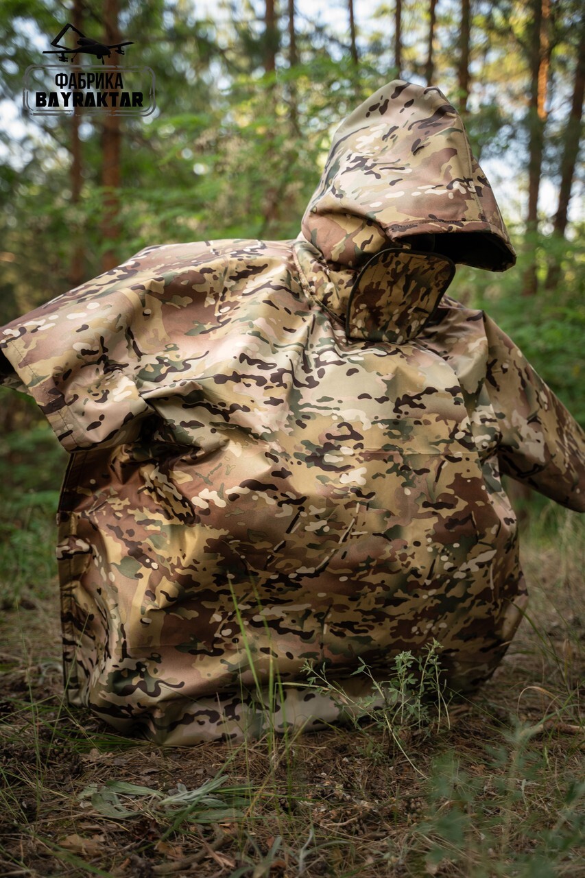 Protective poncho anti thermal imaging raincoat with protection from thermal