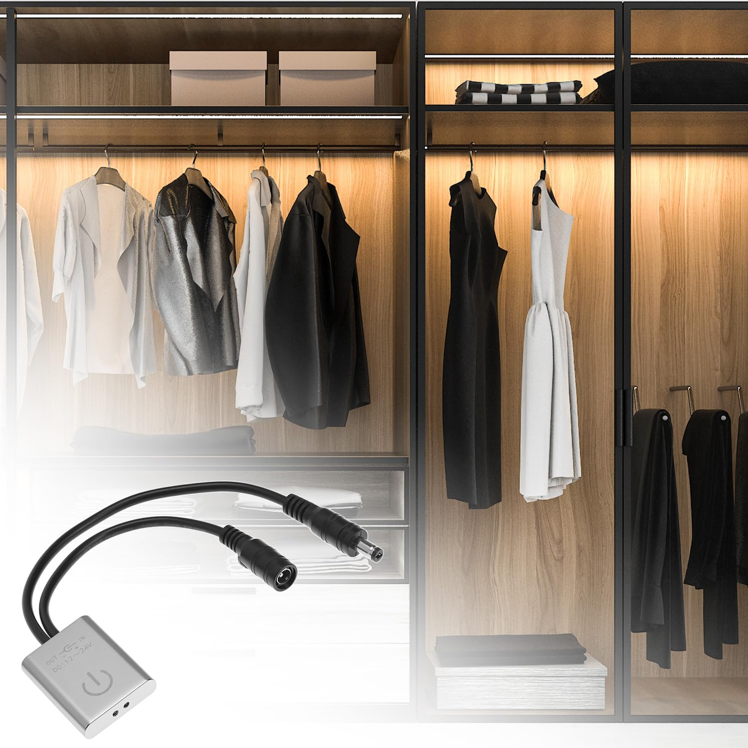 12V 24V DC 3A IR Sensor Cabinet Light Switch Automatic LED Strip Closet Door