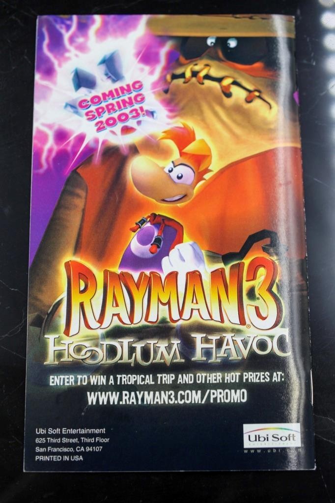 NO GAME- Authentic MANUAL ONLY! Nintendo GAMECUBE Rayman Arena