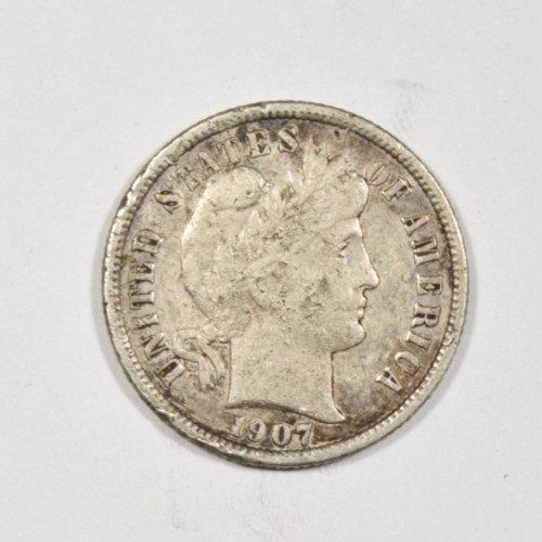 1907-S BARBER DIME ~ XF!