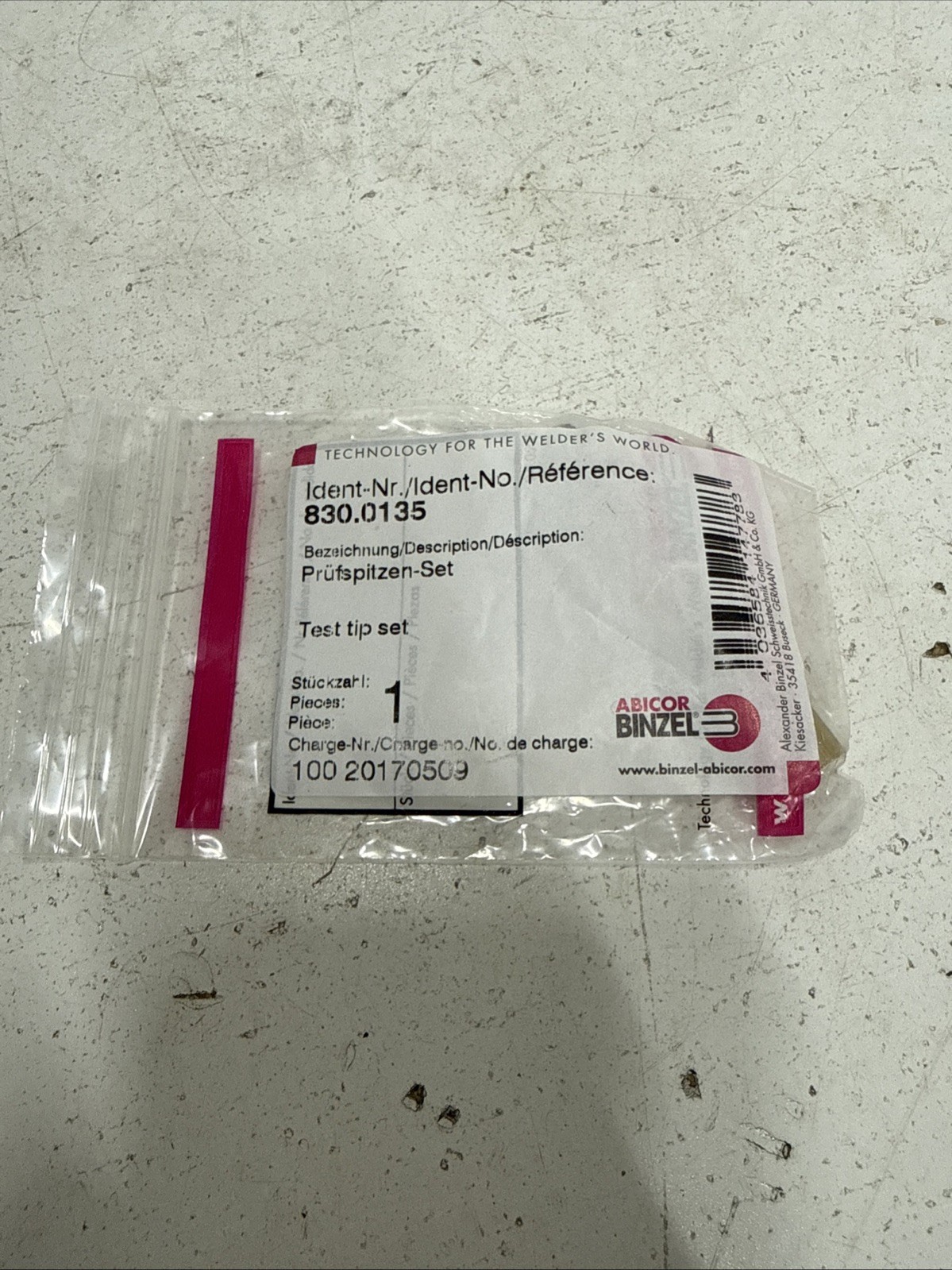 Abicor Binzel 830.0135 100 20230324 *NOS*