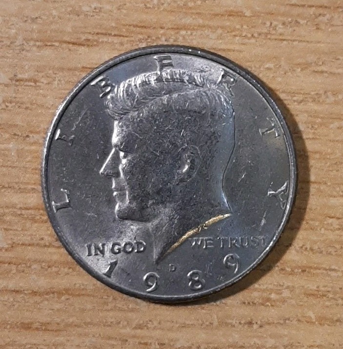 1989-D JOHN F KENNEDY HALF DOLLAR FIFTY CENTS DENVER AMERICA USA MM3