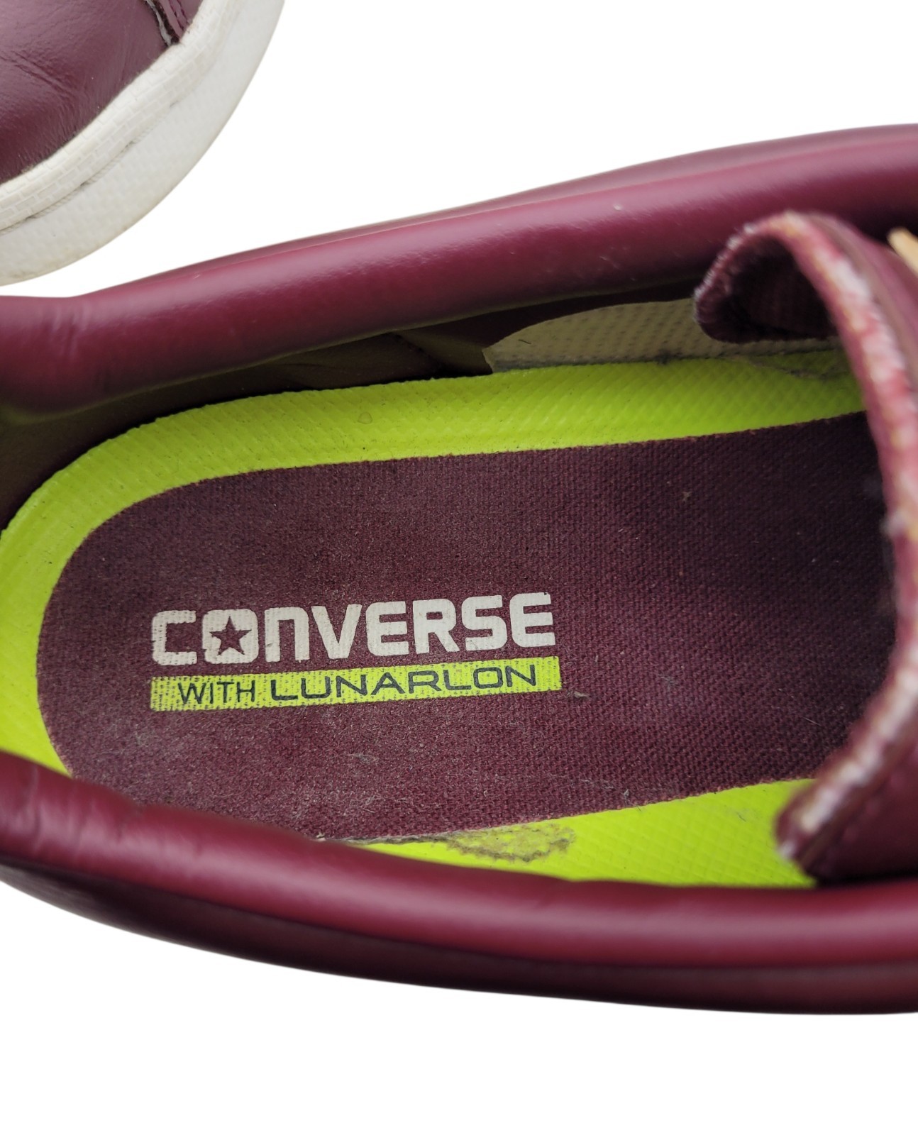 Mens Sz 9 Womens Sz 10.5 - Converse Pro Leather 76 Ox Deep Burgundy 155665C
