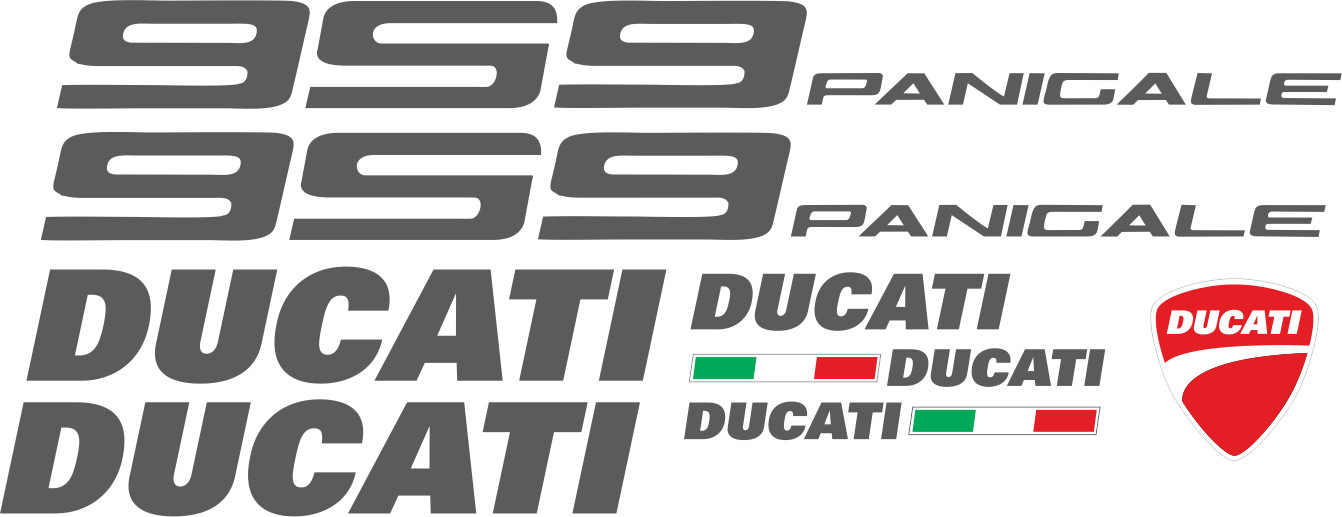 kit compatible with Ducati 959 Panigale DECALS stickers 959 Anthracite