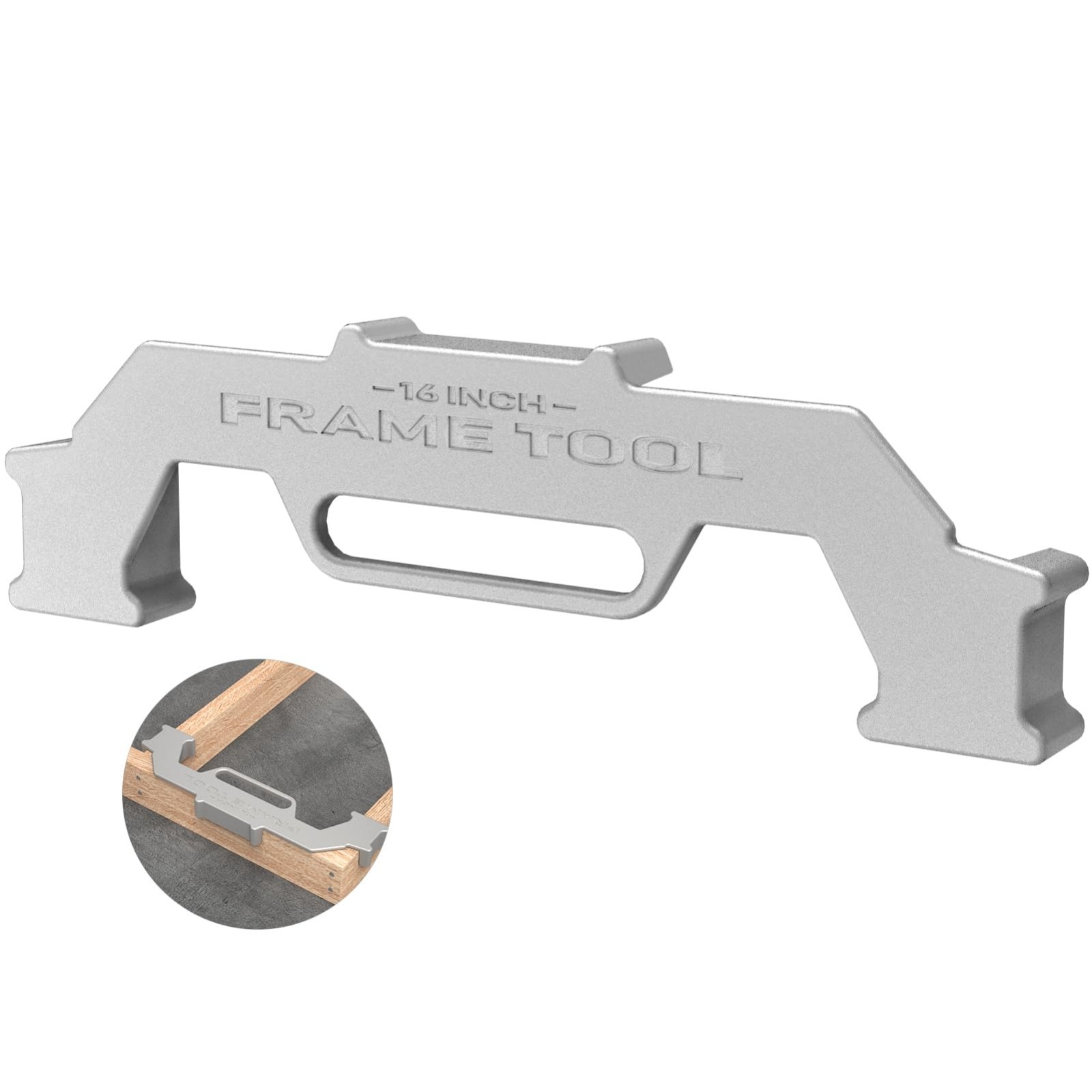16" Stud Layout Tool - Cast Aluminum Framing Spacing Jig for Precision Measureme