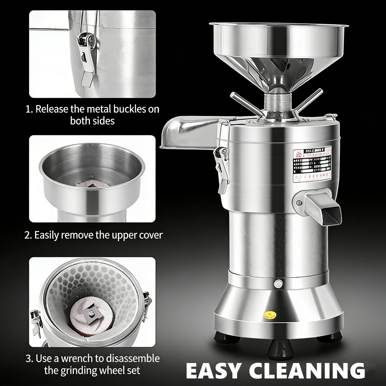 Stainless Steel Slag Separated Soybean Milk Maker Soybean Grinding Machine