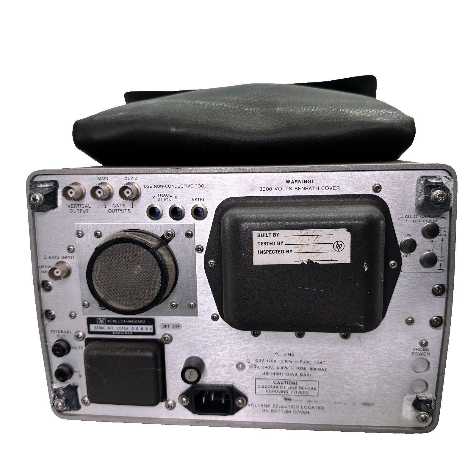 HP Hewlett Packard 1727A Storage Oscilloscope w/ Time Interval Multimeter