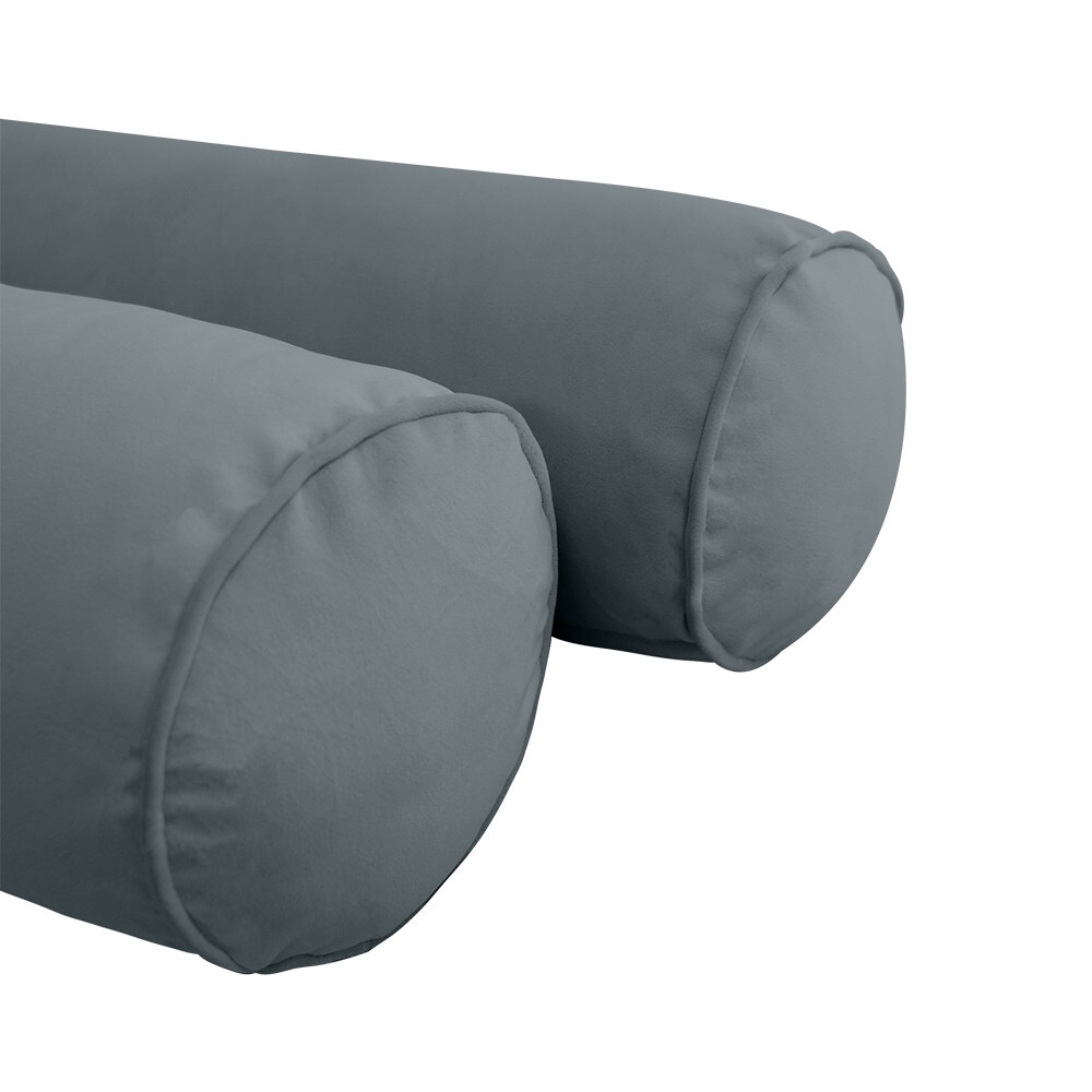 STYLE V4 Twin Velvet Pipe Trim Indoor Daybed Bolster Pillow |COVER ONLY| AD347