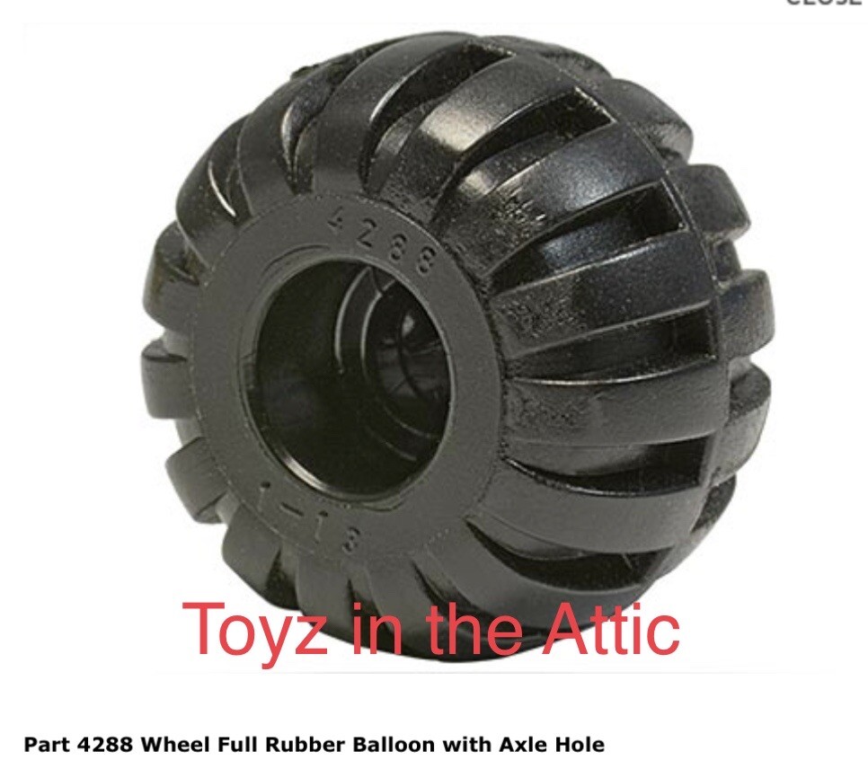 Lego 1x 4288 Black Wheel Full Rubber Balloon with Axle Hole 6980