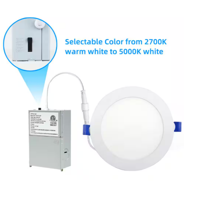 12Pack 6 Inch Ultra-Thin LED Recessed Ceiling Light,3000K/4000K/5000K Selectable
