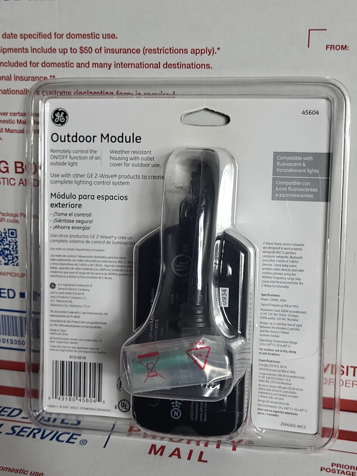 GE 45604 Outdoor Module Wireless Lighting Control NEW FREE SHIPPING !