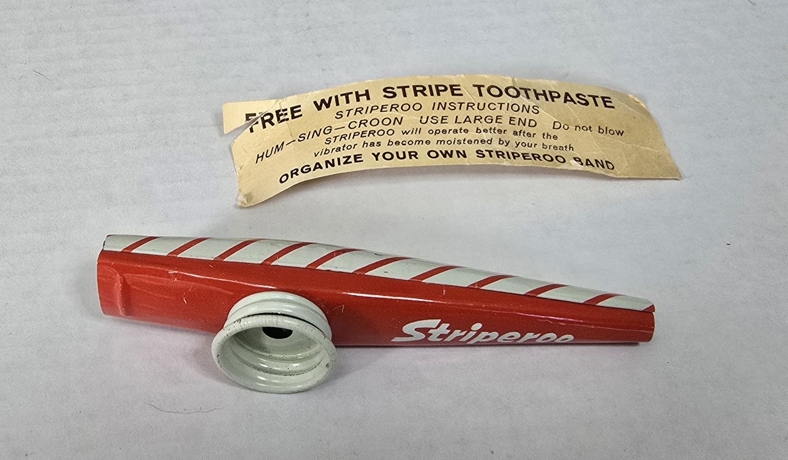 Vintage Striperoo Toothpaste Promo Toy Unused.