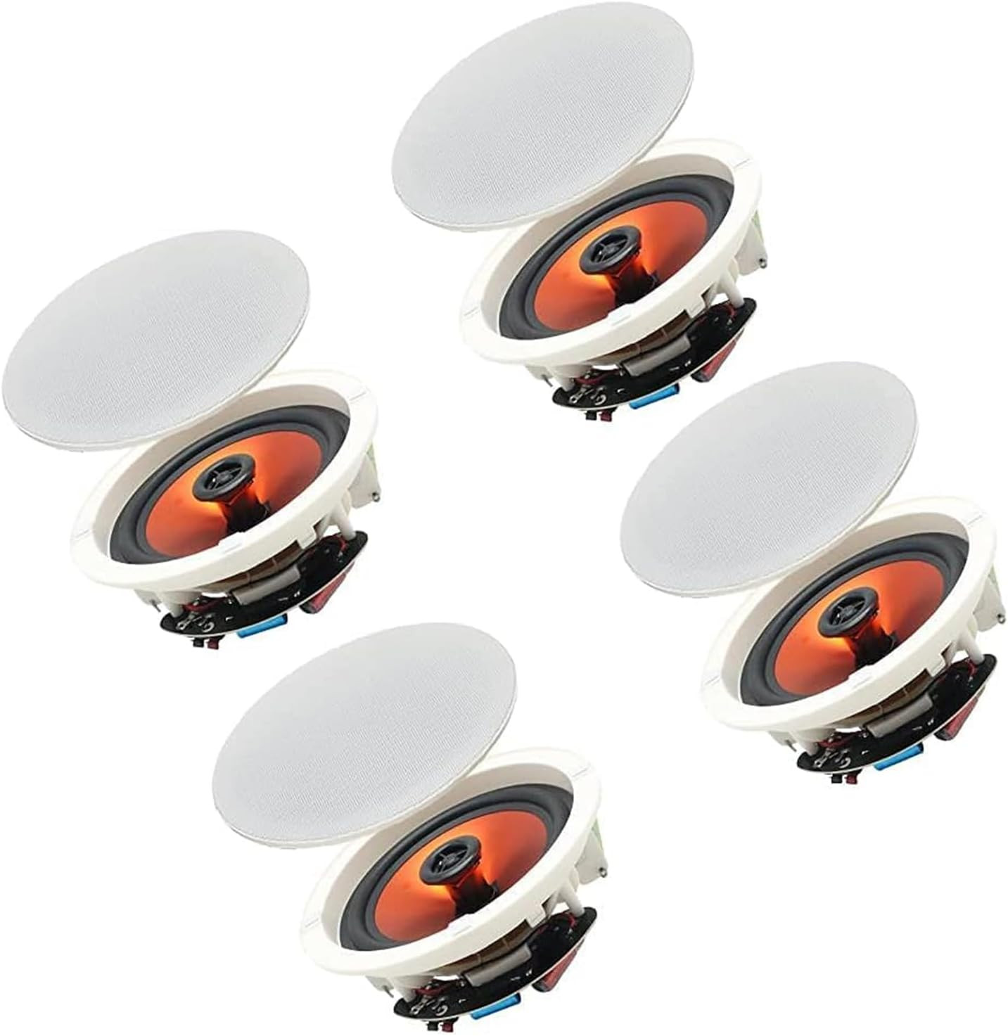 600W Bluetooth Ceiling Speakers - 4 Recessed Indoor/Outdoor Speakers System