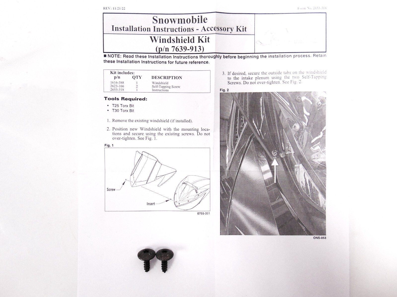 OEM Arctic Cat Snowmobile Windshield 7639-913 READ LISTING