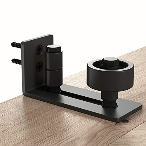 Sliding Barn Door Floor Guide for Bottom Adjustable Roller - 8 Setup 1 Black