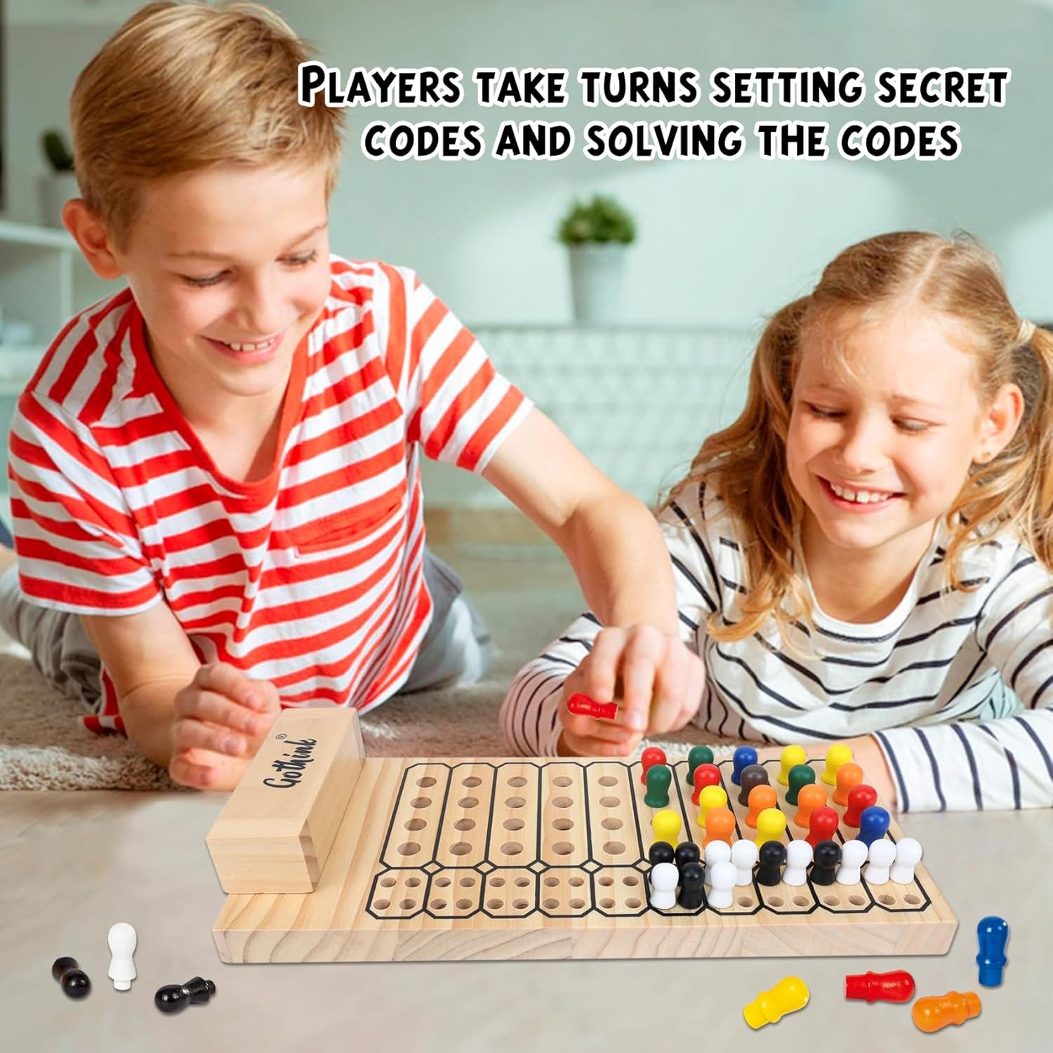 Code Breaker Board Game - Wooden Strategy Game of Codemaker vs. Codebrea
