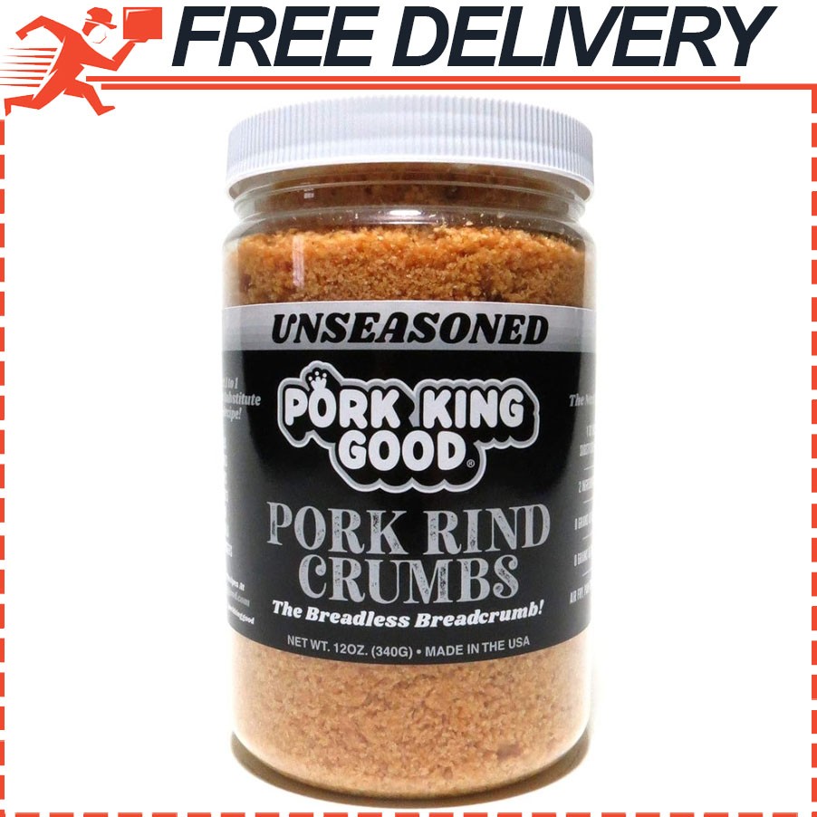 Pork King Good Unseasoned Pork Rind Breadcrumbs Low Carb Keto Paleo, Gluten-Free