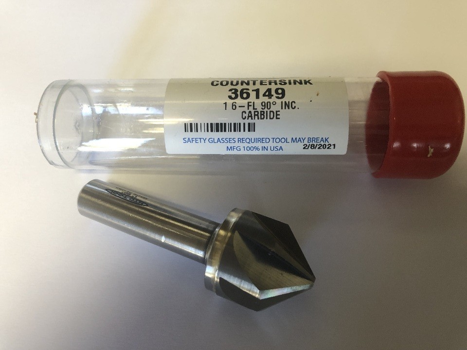 1" 90 DEGREE 6 FLUTE CARBIDE COUNTERSINK