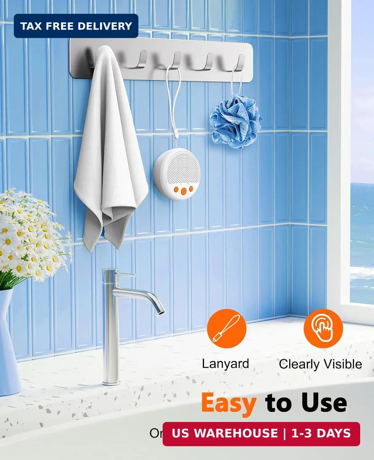 LENRUE Shower Speaker, Bluetooth Waterproof Speaker Wireless, Portable Speakers