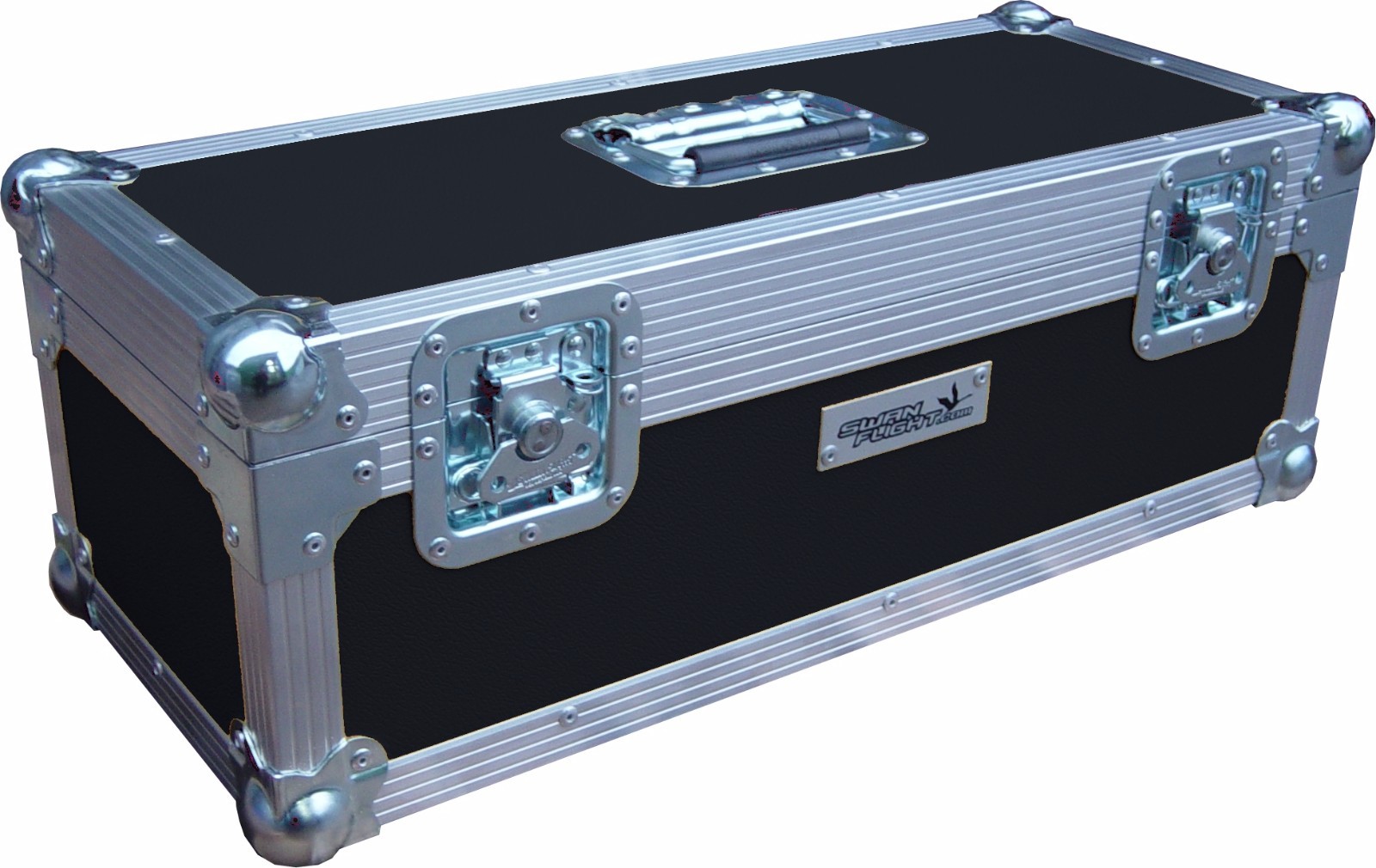 7" Single 300 Swan Flight Case Vinyl Record Box (Black Rigid PVC)
