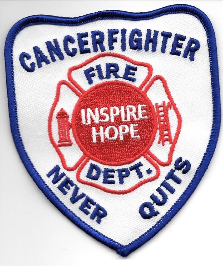 TRIBUTE - Cancerfighter Never Quits  "Inspire Hope"  (3.5" x 4" size) fire patch
