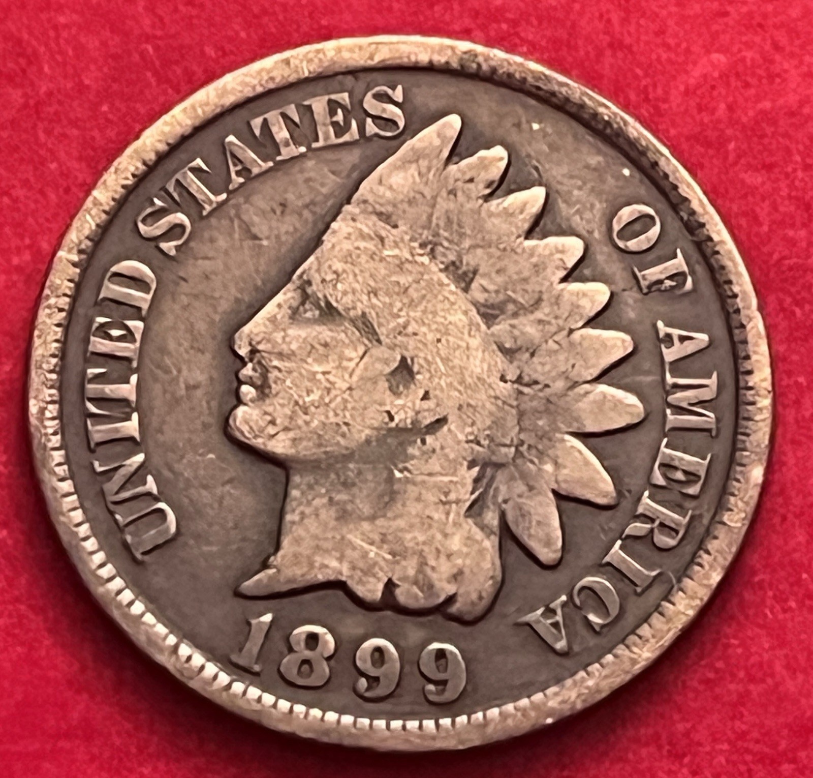 1899 Indian Head Cent VG Bold Date Strong Reverse BN90