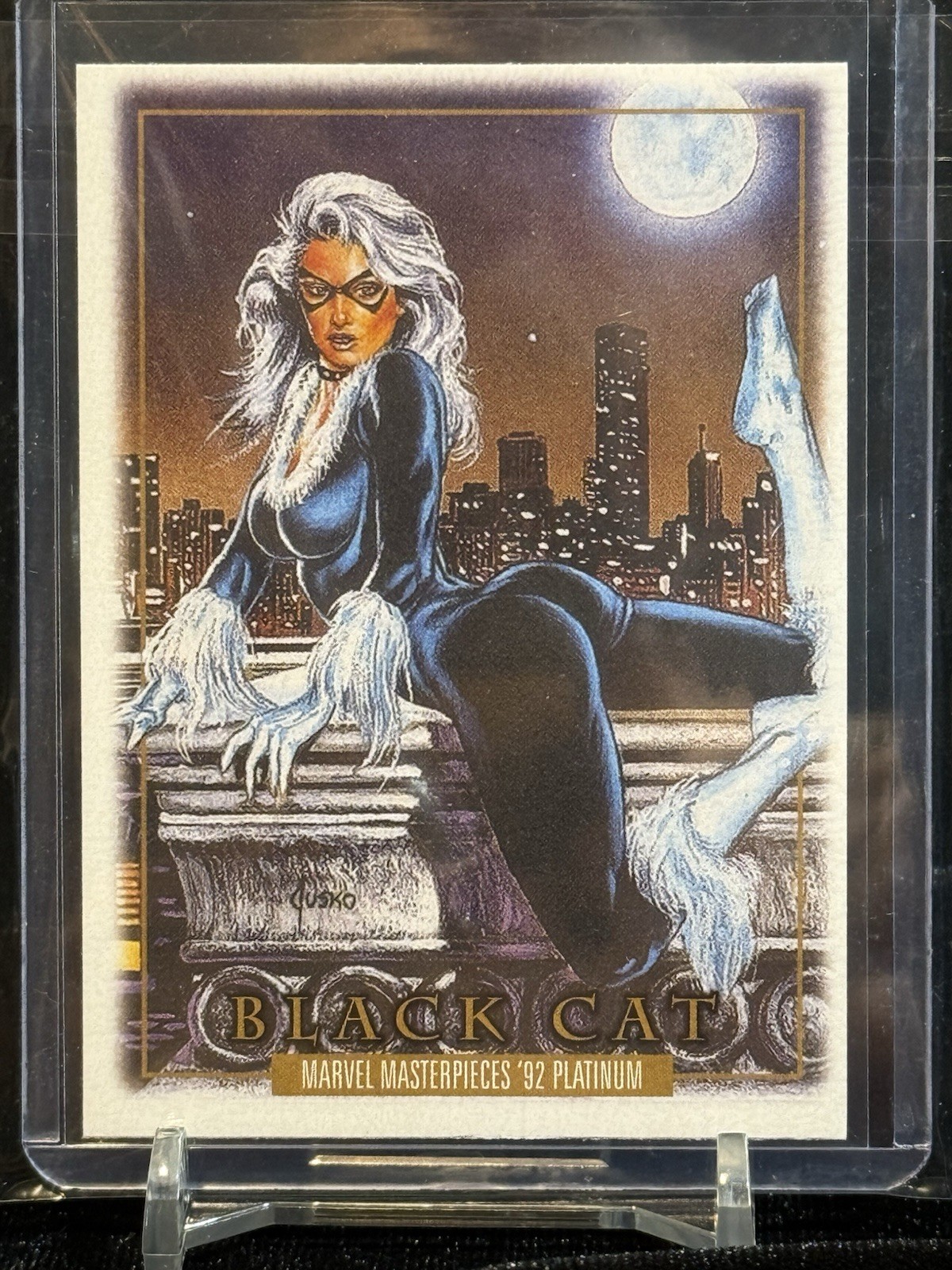 2024 Marvel Masterpieces ’92 Platinum Black Cat Leather #5