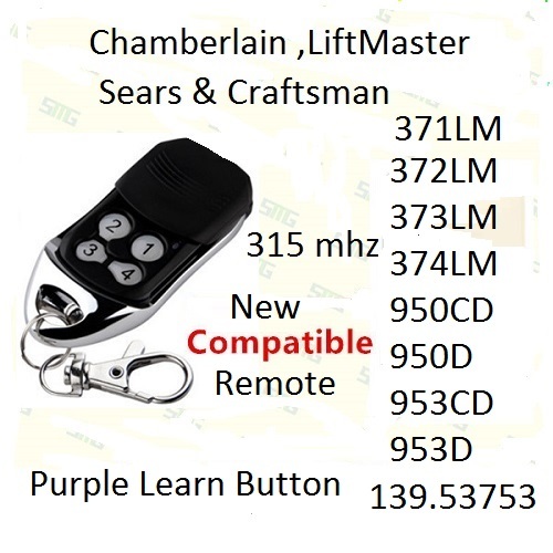Chamberlain Garage Door Opener Mini Remote Part For Purple Smart Button