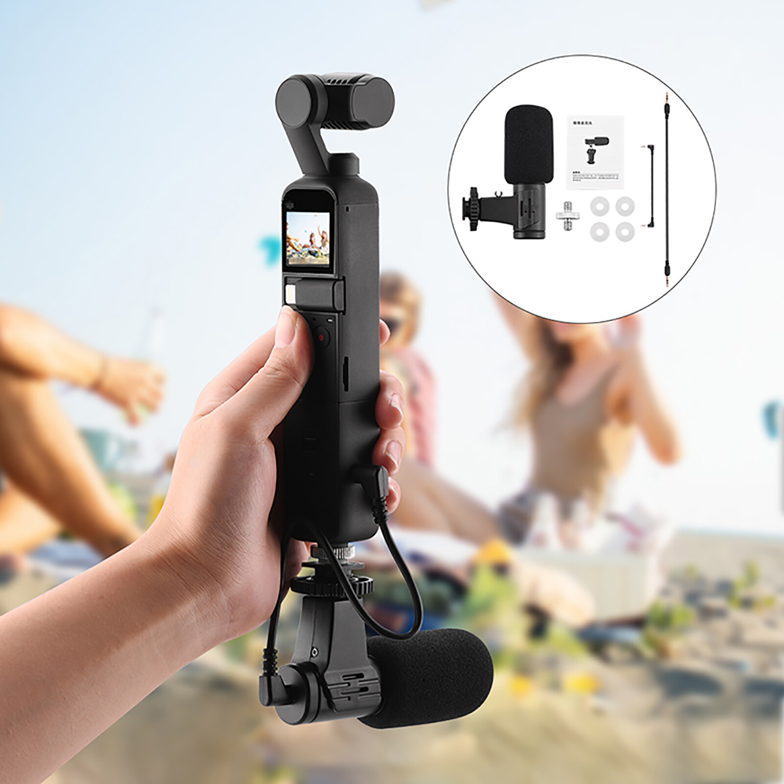 For DJI OSMO POCKET 2 Do-It-All Handheld Gimbal Camera 3.5mm Camera Microphone