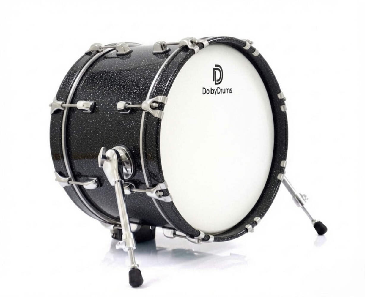 Dolby Drums 16” Electronic Kick Drum BLACK Sparkle Bass for Roland Alesis HX