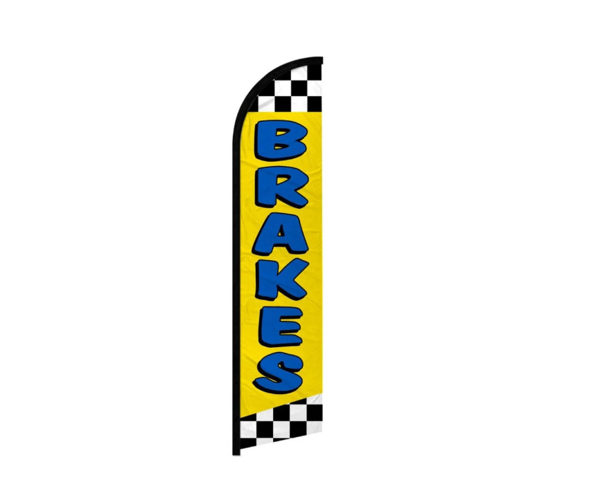 Brakes Windless Feather Flag Advertising Kit--Free Shipping!!