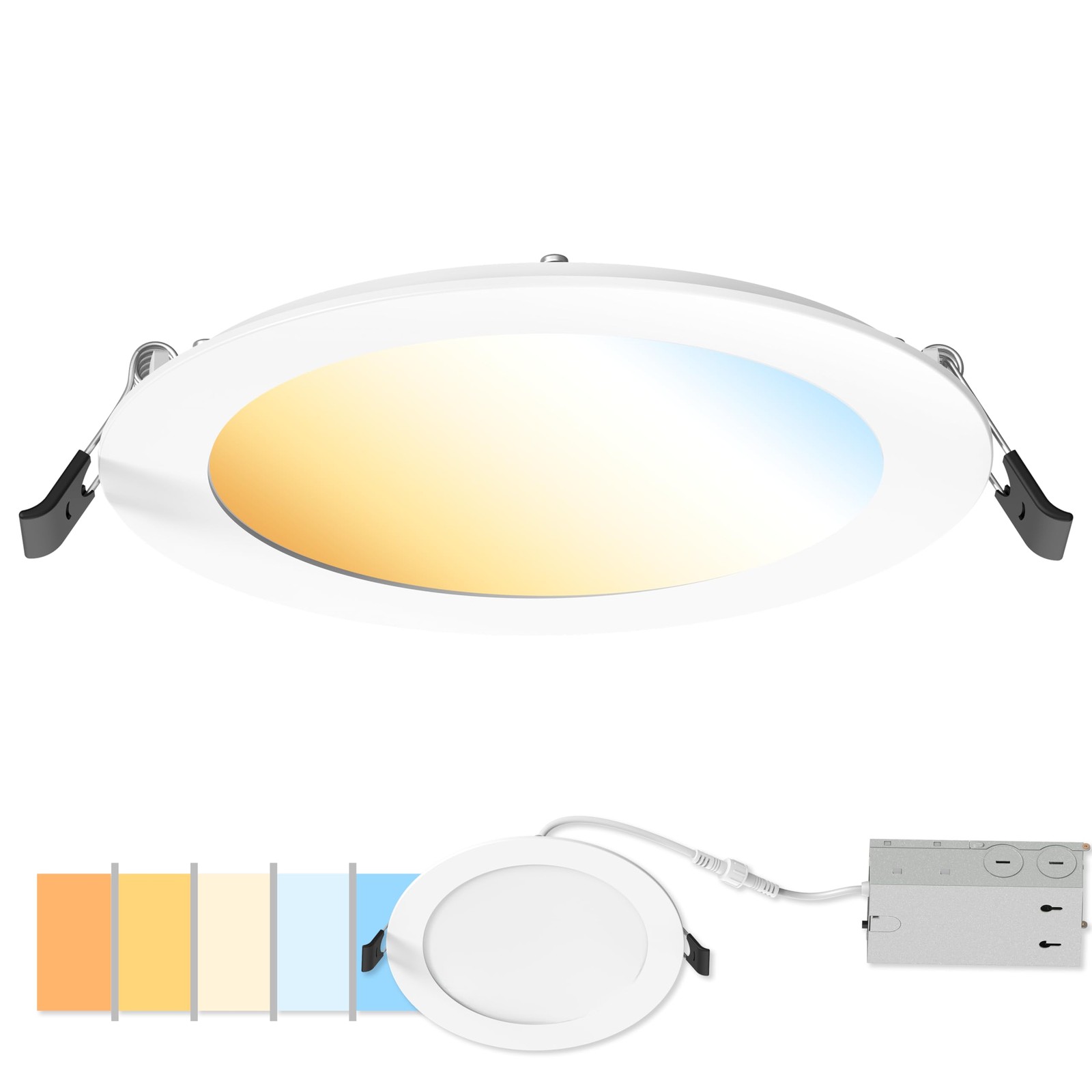 Elevate 6" Slim Canless LED Downlight, 7W/9W/12.5W — Ultra-Thin Recessed Fixture