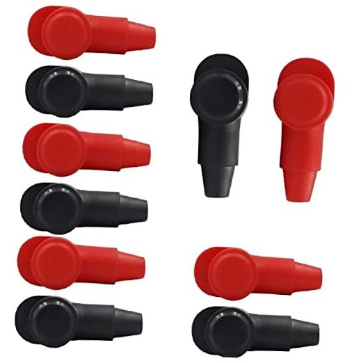 Gigicloud 10 Pcs Silicone Terminal Covers, Automotive Battery Terminal 5 pairs